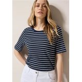 Cecil Dames Gestreept shirt in Blauw, Gr: L