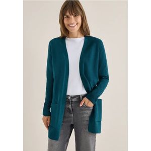 Cecil Dames Open Cosy vest in Groen, Gr: L