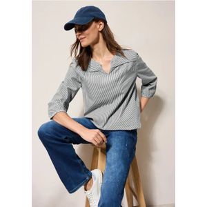 Cecil Dames Seersucker tuniek in Groen, Gr: L