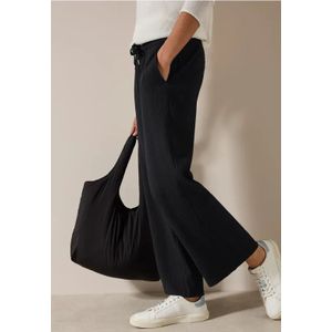 Cecil Dames Wide Legs gestructureerde broek in Zwart, Gr: XXL