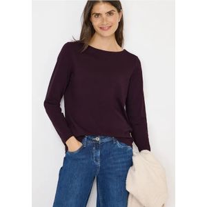 Cecil Dames Basic shirt met lange mouwen in Rood, Gr: L