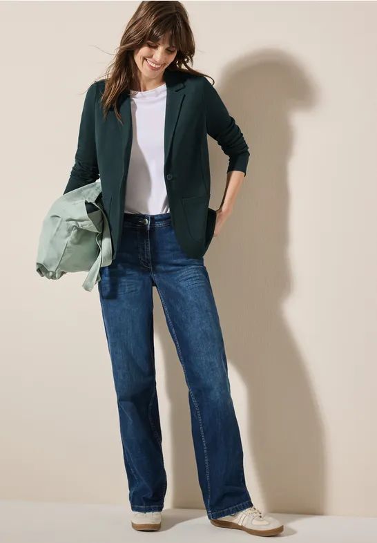 CECIL Basic structuurblazer, fir green, M