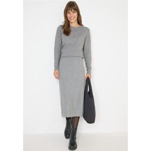Cecil Dames Rok met gestructureerde details in Grijs, Gr: L