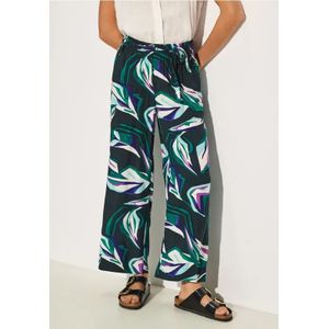 Cecil - Damespantalon - Groen - Loose Fit - Hoge Taille - Wijde Pijpen