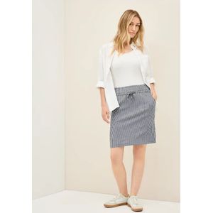 Cecil - Gestreepte Seersucker Rok - Blauw - Dames