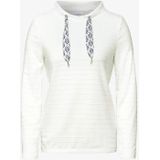 Cecil - B322614 - T-shirt - Vanilla Wit - Lange Mouwen - Bedrukt