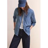 CECIL - Mid Blouse Blue - Damesblouse - Gestreept - Katoenmix met Stretchaandeel