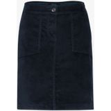 CECIL - Plooirok - Knielang - Blauw - Katoenmix met Stretch