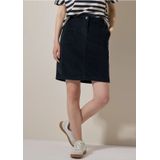 CECIL - Plooirok - Knielang - Blauw - Katoenmix met Stretch