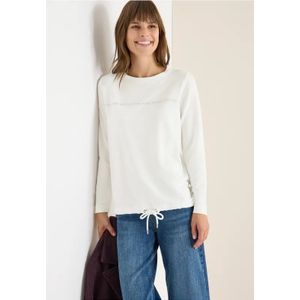 Cecil Dames Shirt met lange mouwen en tekst in Wit, Gr: L