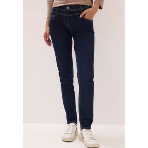 Cecil Dames Casual fit gespoelde jeans in Blauw, Gr: 25