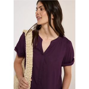 Cecil Dames Blouse van viscose met gespleten hals in Pink, Gr: L