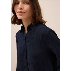 Cecil Dames Overhemdblouse met structuur in Blauw, Gr: L