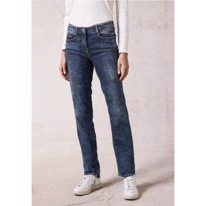 Cecil Dames Jeans met rechte pijpen in Blauw, Gr: 25