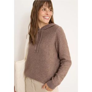 Cecil Dames Zachte bouclé gebreide trui in Bruin, Gr: S