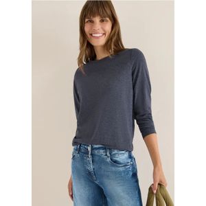 Cecil Dames Shirt met lange mouwen in Blauw, Gr: 3XL