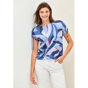Cecil Dames Shirt met rimpels in Blauw, Gr: M