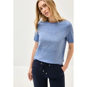 Cecil Dames Shirt met edelstenen in Blauw, Gr: L