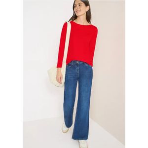 Cecil Dames Basic shirt met lange mouwen in Oranje, Gr: 3XL