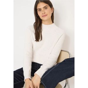 Cecil Dames Trui van chenille met col in Grijs, Gr: L