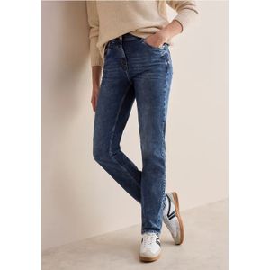 Cecil Dames Jeans met rechte pijpen in Blauw, Gr: 25