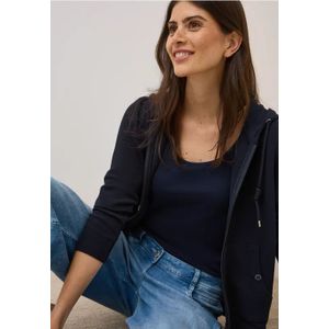 Cecil Dames Lichtgewicht jack met capuchon in Blauw, Gr: XS