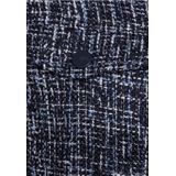 CECIL - B212237 - Bouclé Jas - Universeel Blauw - Korte Jas met Hemdkraag en Borstzakken