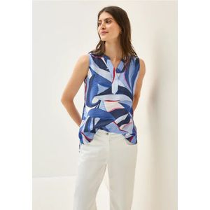 CECIL - Blouse - Marine - Wijde Blouse - Mouwloos - All-over Patroon