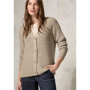 Cecil Dames Grof gebreid vest in Beige, Gr: XXL