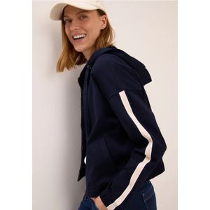 Cecil - Sweatjack - Blauw - Dames - Met Gallo-strepen