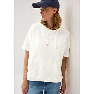 Cecil Dames Sweater met korte mouwen en capuchon in Wit, Gr: L