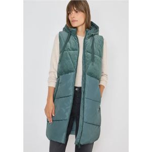 Cecil Dames Corduroy mix puffer vest in Groen, Gr: 3XL