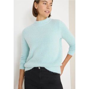 Cecil Dames Trui met jacquard in Blauw, Gr: L