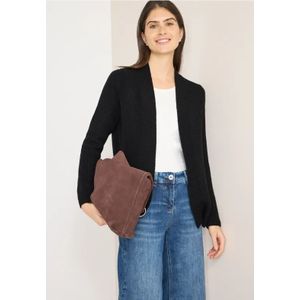 Cecil Dames Open Cosy vest in Zwart, Gr: L