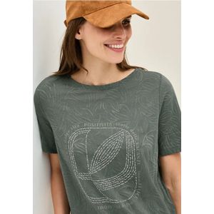 Cecil Dames Shirt met edelstenen in Groen, Gr: L