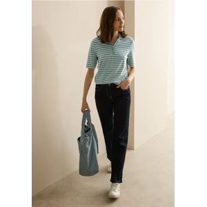 CECIL - Piqué Poloshirt - Gestreept - Korte Mouwen - Zachte Materiaalmix