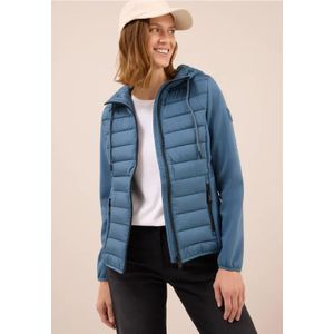 Cecil Dames Scuba Mix Jas in Blauw, Gr: L