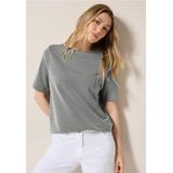 Cecil - Gestreept Shirt - Groen - Viscosemix met Stretch