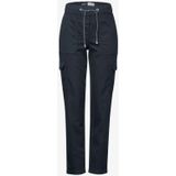 Cecil - Cargobroek - Blauw - Gewassen Look