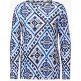 CECIL - Fluffy Shirt - Grafisch Patroon - Lange Mouwen - Viscosemix