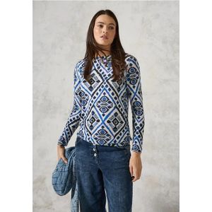 CECIL - Fluffy Shirt - Grafisch Patroon - Lange Mouwen - Viscosemix