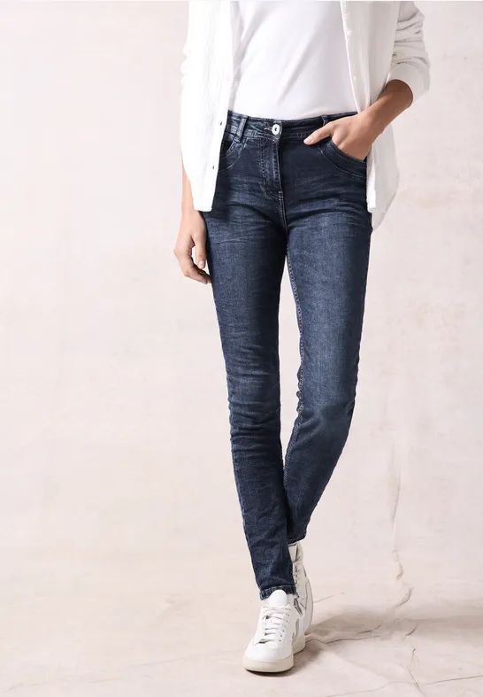 Cecil Dames Slanke jeans in Blauw, Gr: 25