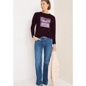 Cecil Dames Shirt met satijnen print in Rood, Gr: 3XL