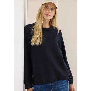 Cecil Dames Sweater met textuur in Blauw, Gr: L
