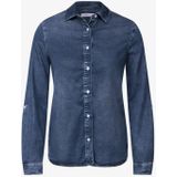Cecil - Jeanshemd - Blauw - Dames - Lange Mouwen - Lyocellmix met Stretchaandeel