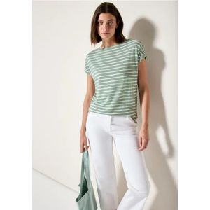 Cecil Dames Gestreept shirt in Groen, Gr: S