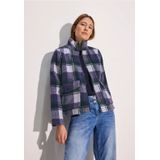 Cecil - Geruit Jasje - Groen - Damesjas - Opstaande Kraag - Ritssluiting