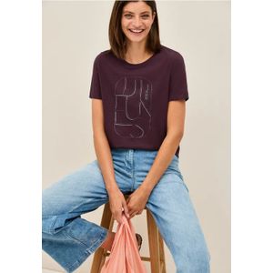 Cecil Dames Shirt met kunstwerk in Rood, Gr: S