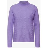 Cecil - Jaquard - Gebreide Trui - Paars - Katoenmix met Stretch