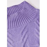 Cecil - Jaquard - Gebreide Trui - Paars - Katoenmix met Stretch